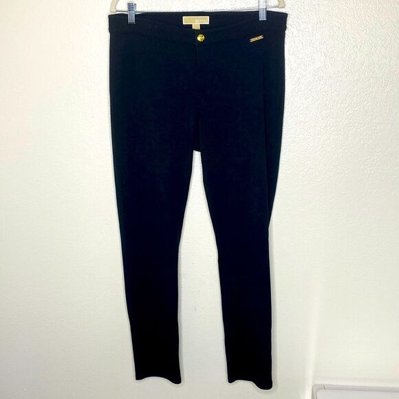 Michael Kors Black Dress Slacks W Gold Detail 10 - Picture 1 of 8